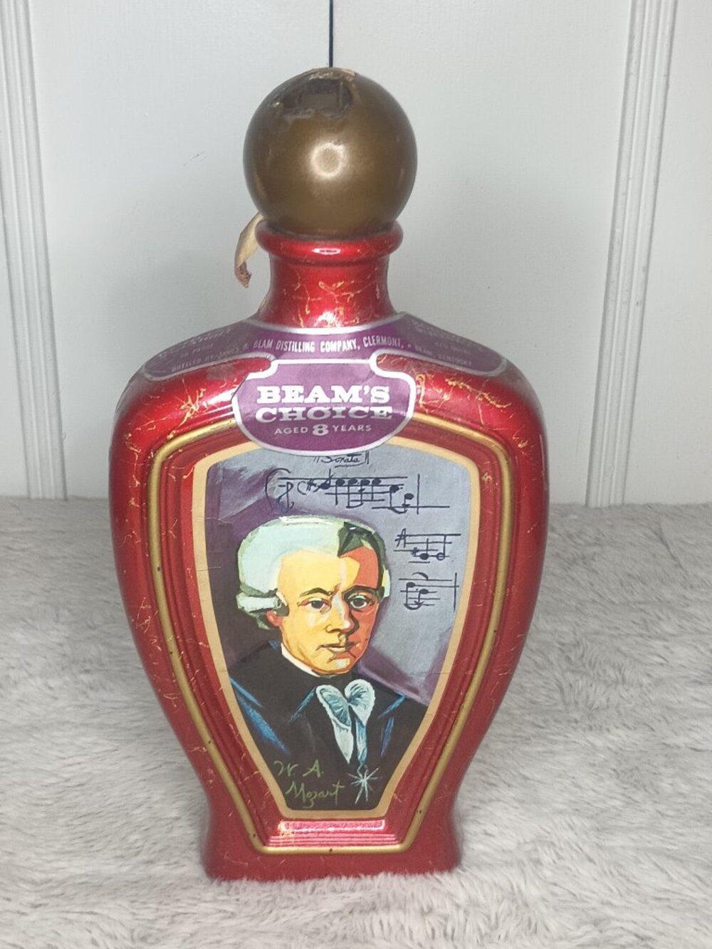 Vtg 1973 Jim Beam Mozart Bourbon Decanter CLEARANCE AS-IS